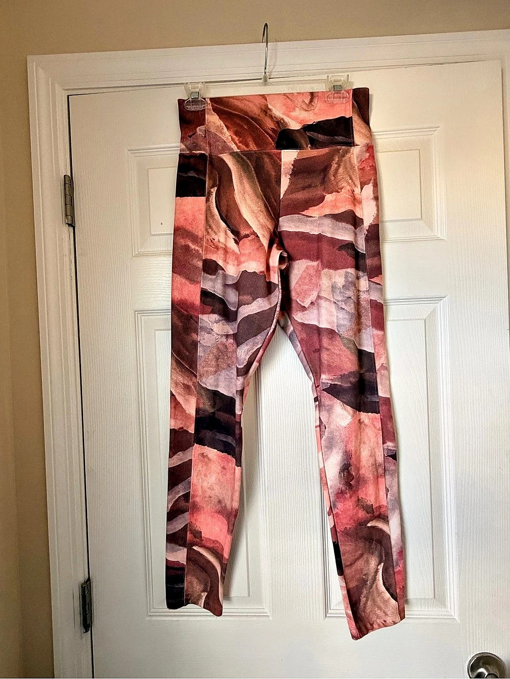 & Other Stories & Abstract Print Leggings in Pink & Purple Size Large